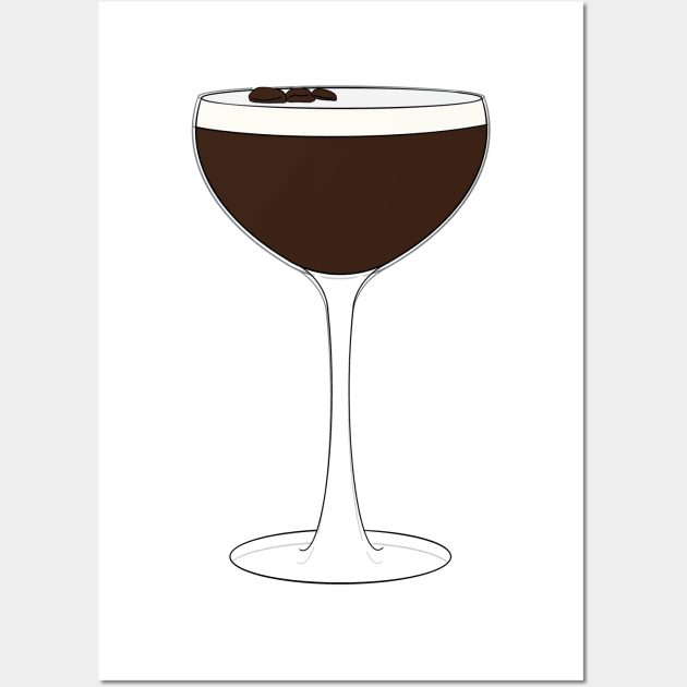 Espresso Martini Wall Art by Olly Illustrated